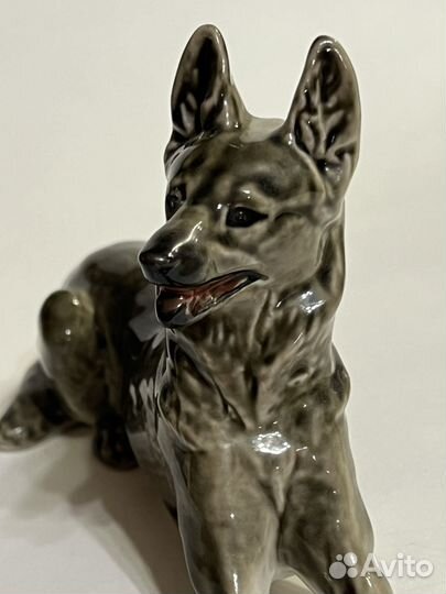 Фарфор лфз статуэтка Овчарка собака СССР