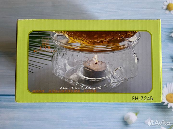 Подставка под чайник со свечей новая в коробке