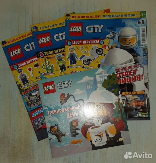 Набор Lego city 1 книга + 3 журнала новые
