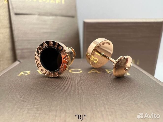 Bvlgari пусеты (оникс)