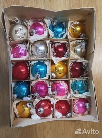 Набор ëлочных игрушек гдр 60-х годов