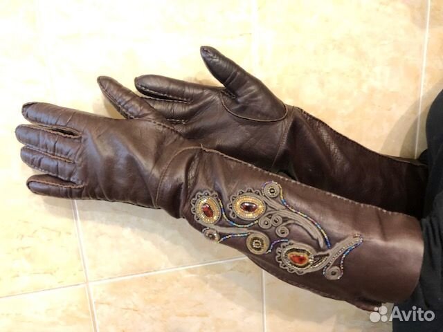 Перчатки кожа Италия Patrizia Peppe