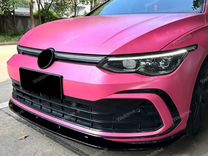 Сплиттер VW Golf 8 MK8 GTI R-line черный глянец