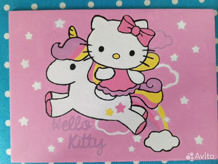 Картина (hello kitty),можно украсить ваш интерьер