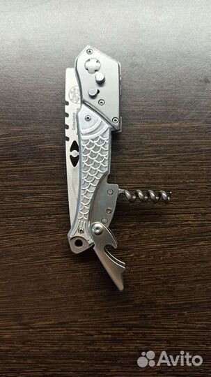 Нож складной с открывалкой и штопором