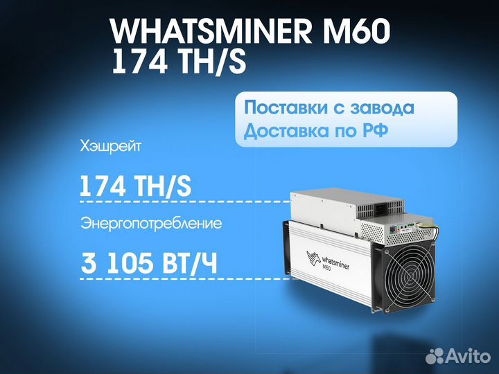 Whatsminer M60 174 TH/S