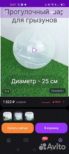 Большой прогулочный шар 25 см