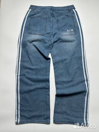 Широкие джинсы Yorisport Adidas Balenciaga y2k