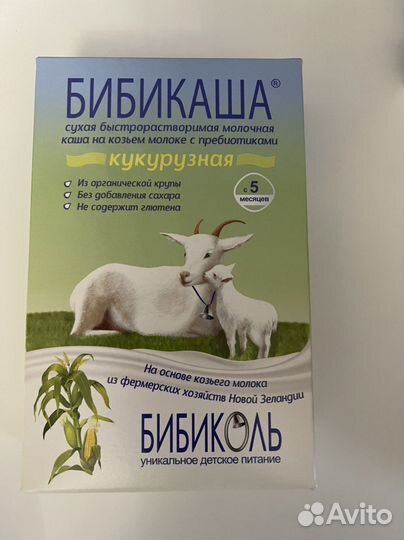 Каша бибиколь козье молоко купурузная 200 гр