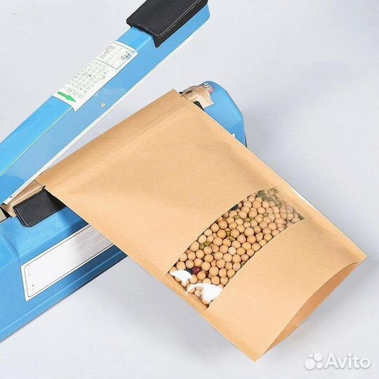 Пакет дой-пак из крафт бумаги