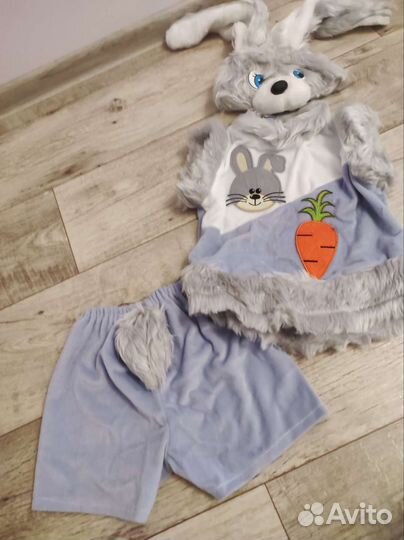 Новогодний костюм зайчика на 4-5 лет