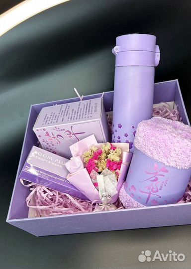 Подарочный набор девушка чашка-термос, чай