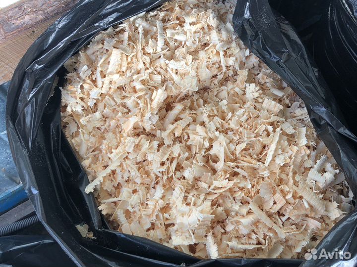 Опилки в мешках
