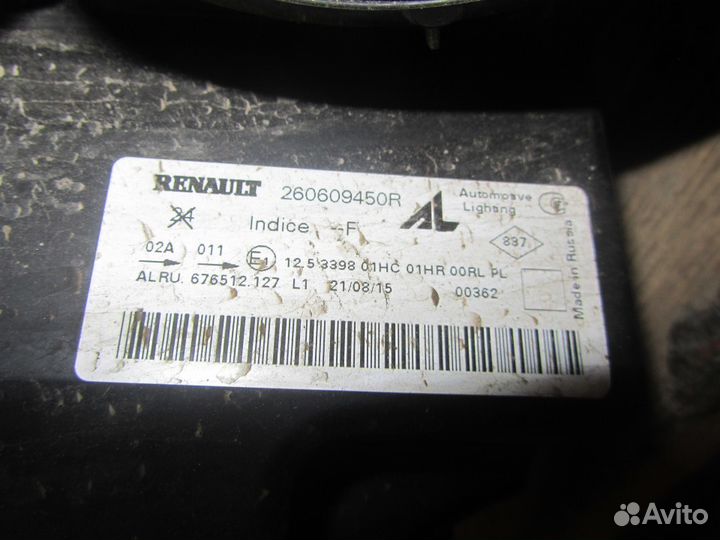 260609450R Фара левая Renault logan II /sandero