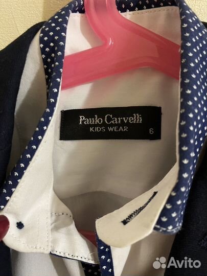 Пиджак и белая рубашка на 7 лет