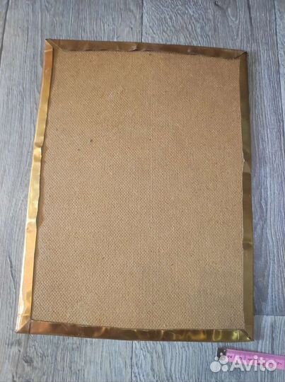 Чеканка панно СССР девушка