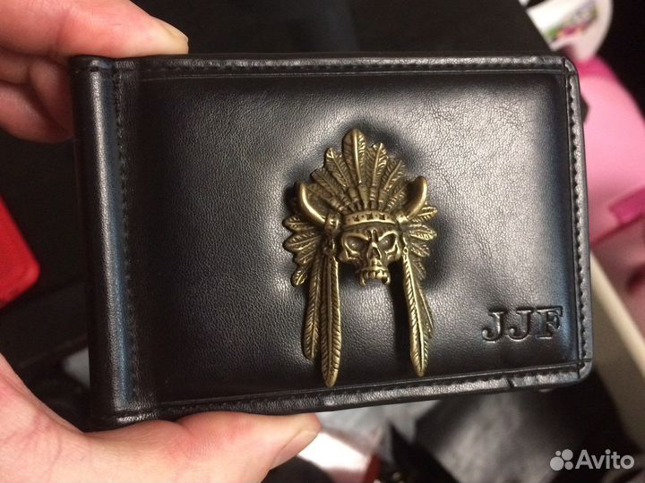 Зажим для денег с черепом. Ручная работа