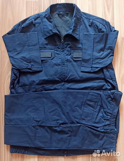 Офисная военная форма синего цвета короткий рукав