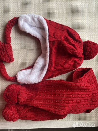 Комплект шапка и шарф для девочки