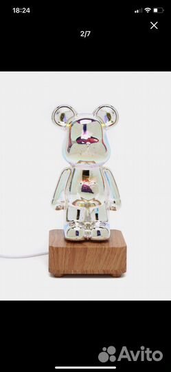Ночник мишка сияющий 3D Bearbrick