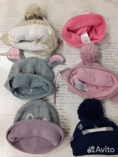 Шапочки демисезонные для девочки