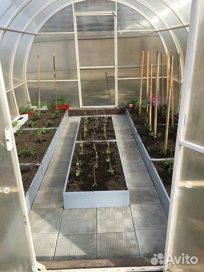 Грядка стальная в теплицу