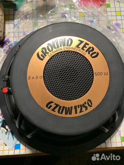 Сабвуфер Ground Zero gzuw 12SQ RMS 500w - 2шт