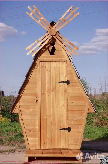 Дачный туалет деревянный SKU009