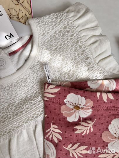 Летний костюм C&A 62 футболка леггинсы