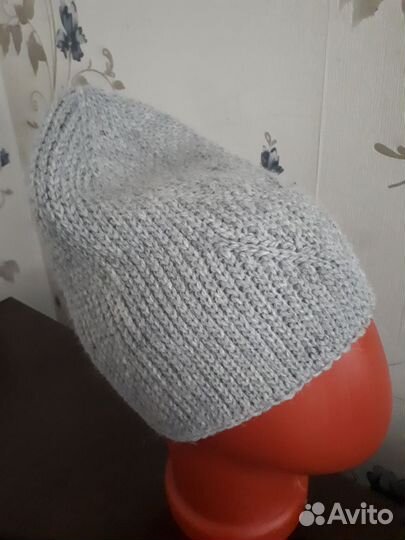Шапка женская вязаная бини