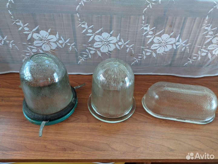 Плафоны промышленные СССР уличные стекло