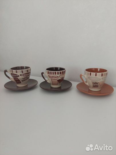 Набор кофейных чашек 6 пар