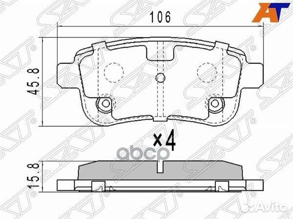Колодки тормозные зад renault megan 08/fluence