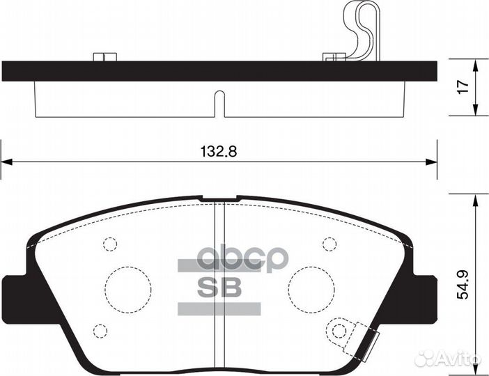 Колодки тормозные передние SP1397 Sangsin brake