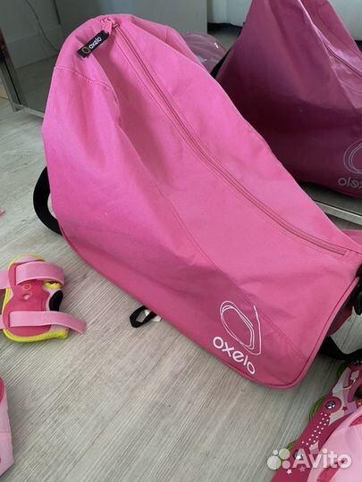 Ролики для девочки, защита (комплект) и сумка