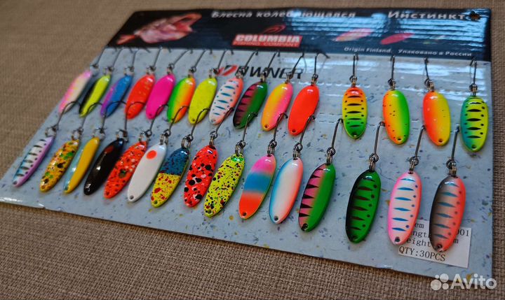 Форелевые блесны Набор 30 штук