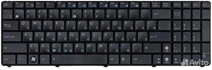 Клавиатура asus K50IO чёрная, матовая, OEM