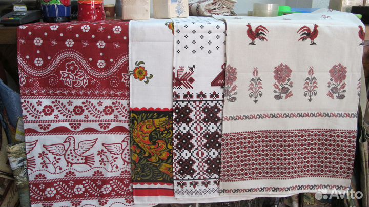 Рушник, полулен 40*150 см. в ассор-те