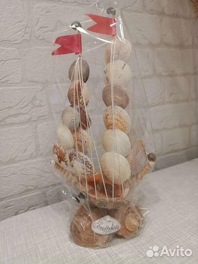 Кораблик из ракушек