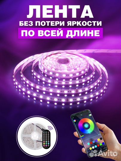 Светодиодная лента rgb пульт 15м, новая