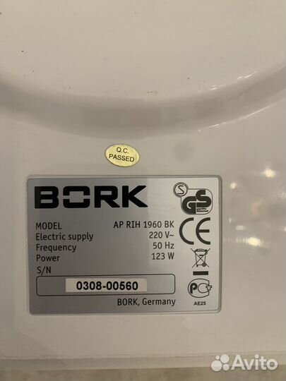 Воздухоочиститель bork AP RIH 1960 BK