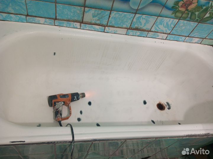 Реставрация ванн жидким акрилом мрамором