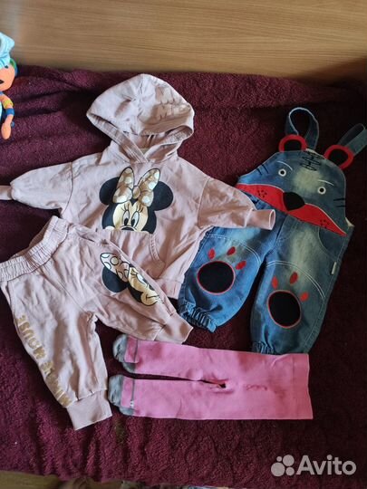 Большой пакет одежды для девочки 6-12 мес