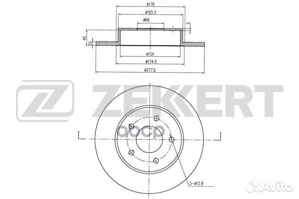 Диск торм. зад. Nissan Almera Tino (V10) 00- P