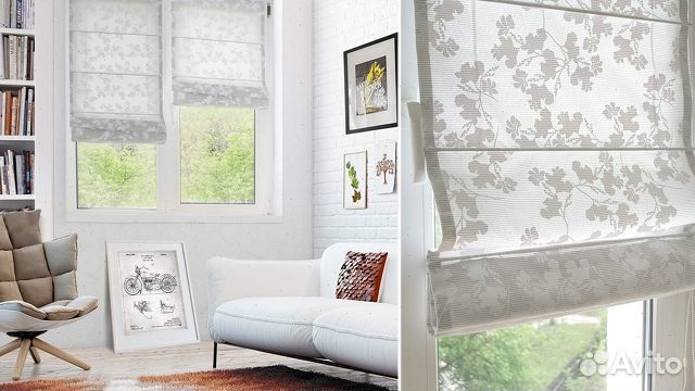 Римские шторы. Привезем и покажем ткани бесплатно