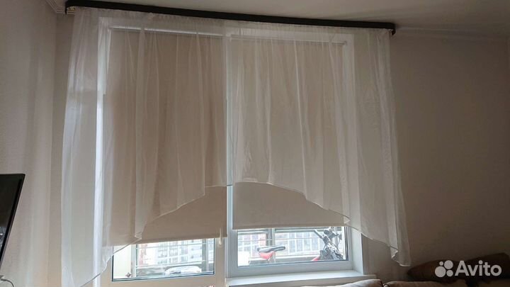 Тюль полукругом