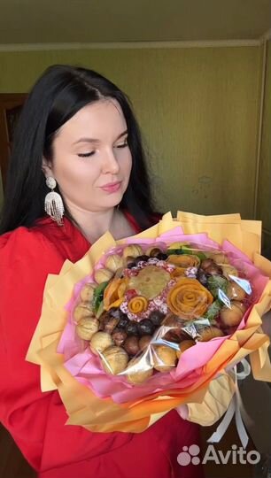 Съедобные Букеты из сухофруктов на 1 сентября