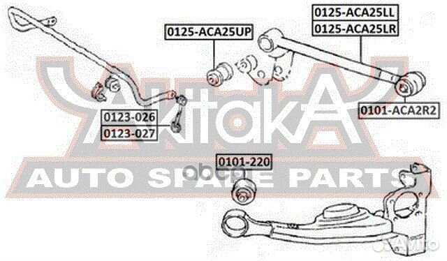 Тяга стабилизатора зад лев Asva 0123-027 0123-0