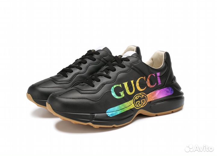 Кожаные кроссовки Gucci Rhyton
