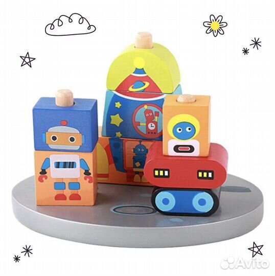 Развивающие игрушки/пирамидка/космос